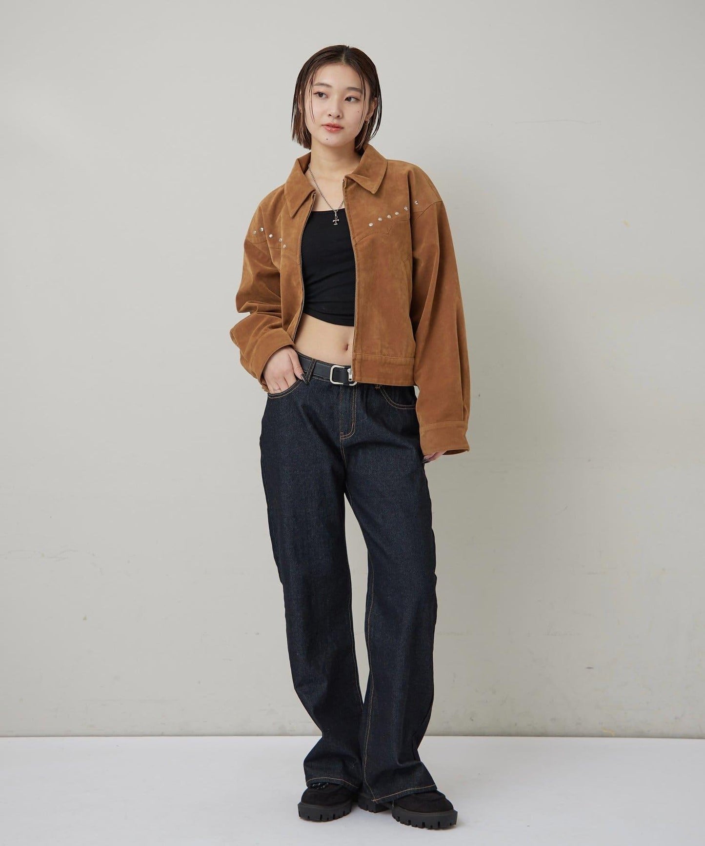 中長款喇叭牛仔褲