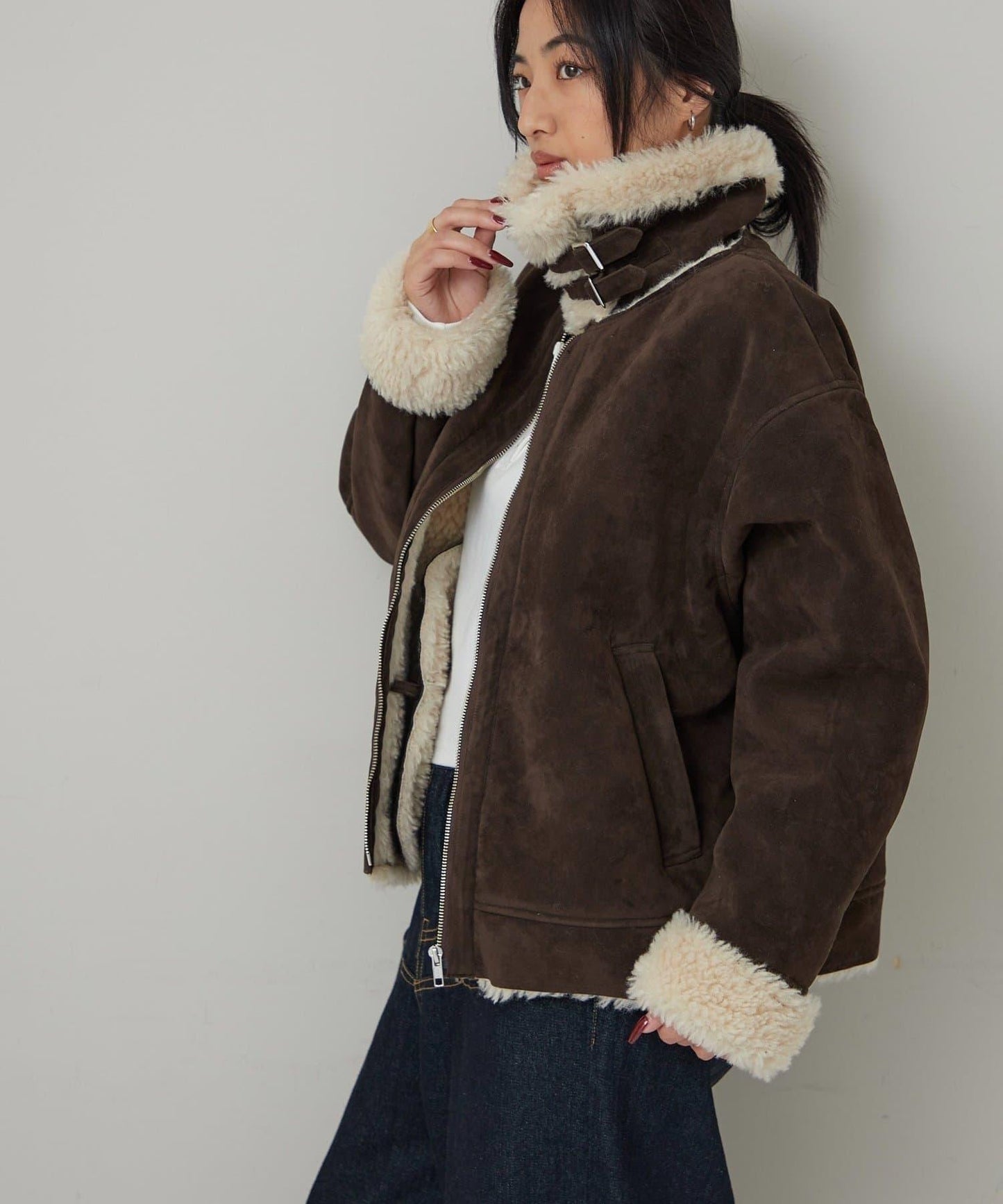 麂皮羊羔絨夾克