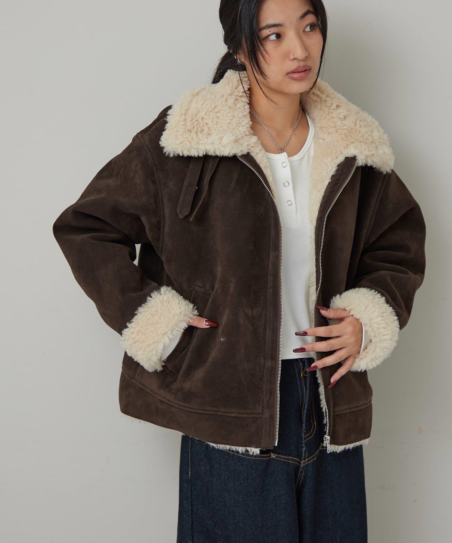 麂皮羊羔絨夾克