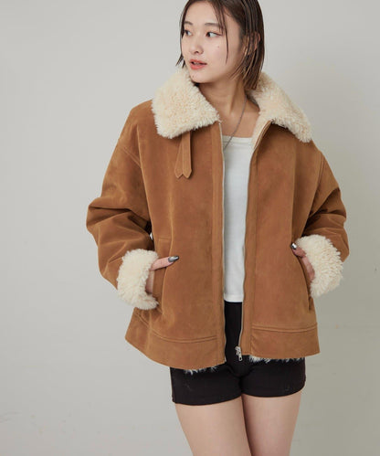 麂皮羊羔絨夾克