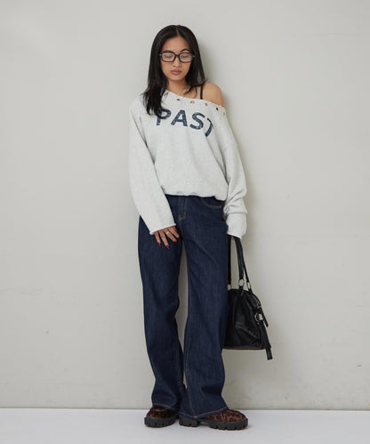 中長款喇叭牛仔褲