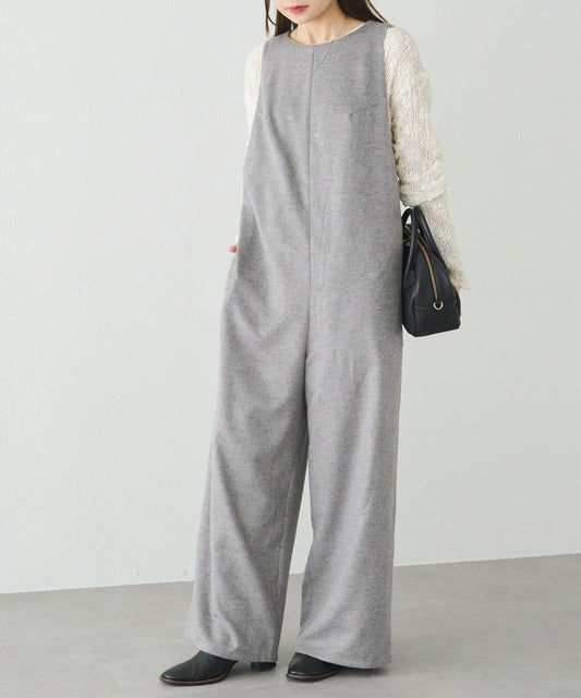 羊毛混紡雙面連體褲