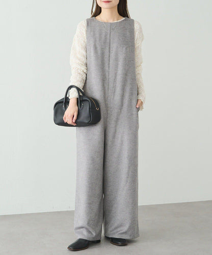 羊毛混紡雙面連體褲