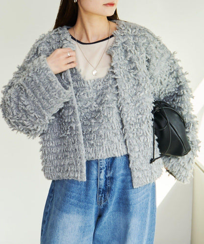 流蘇針織開衫