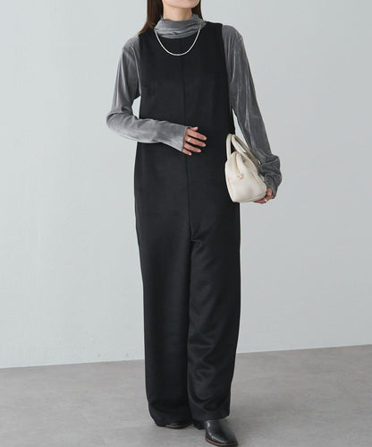 羊毛混紡雙面連體褲