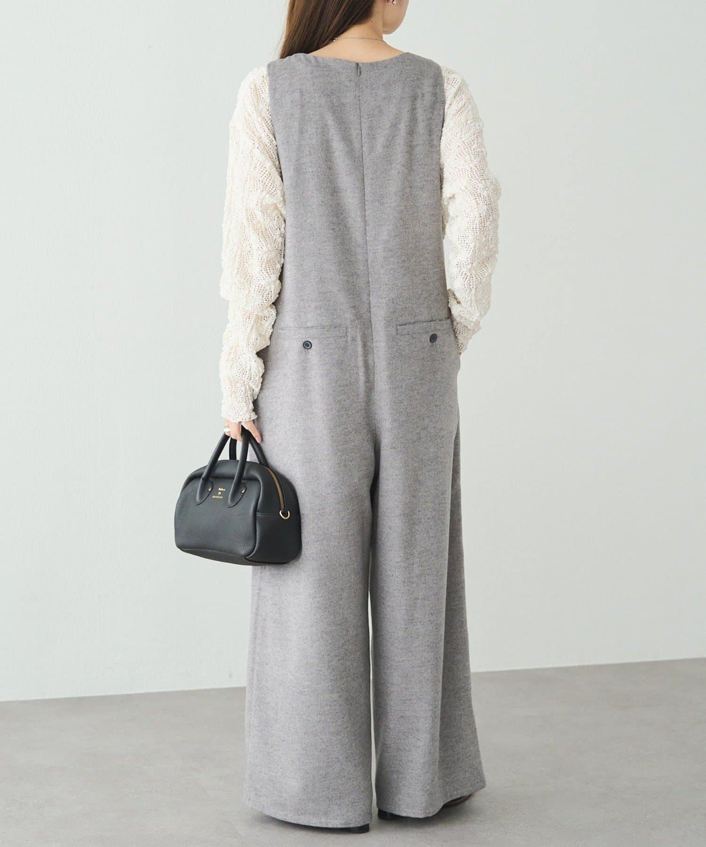 羊毛混紡雙面連體褲