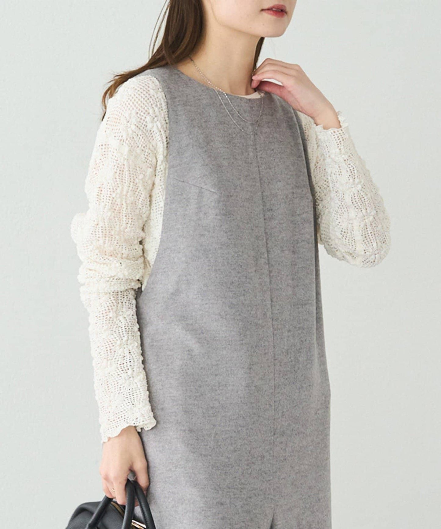 羊毛混紡雙面連體褲