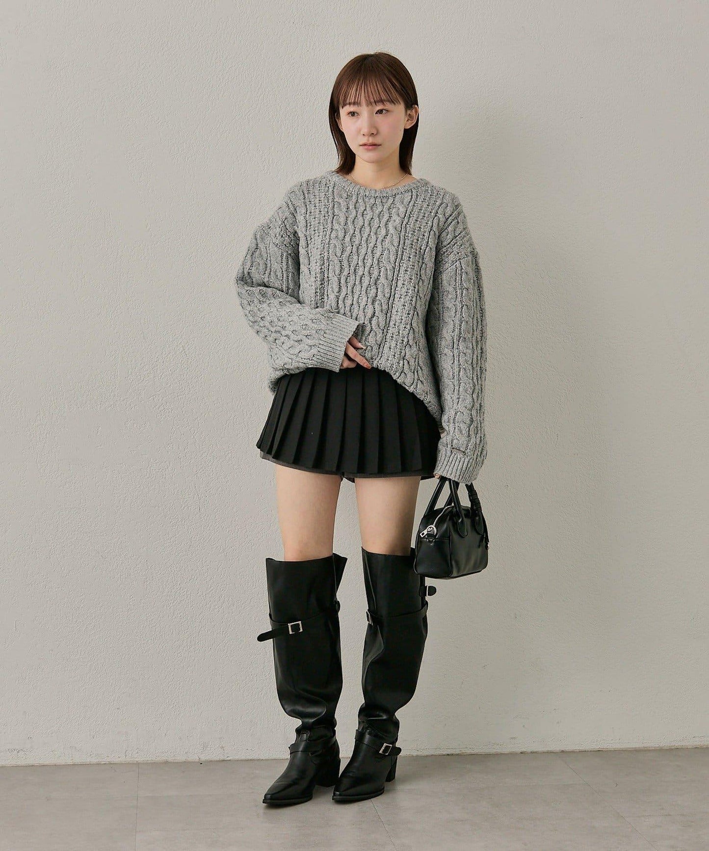 【mline】大版型絞花針織衫