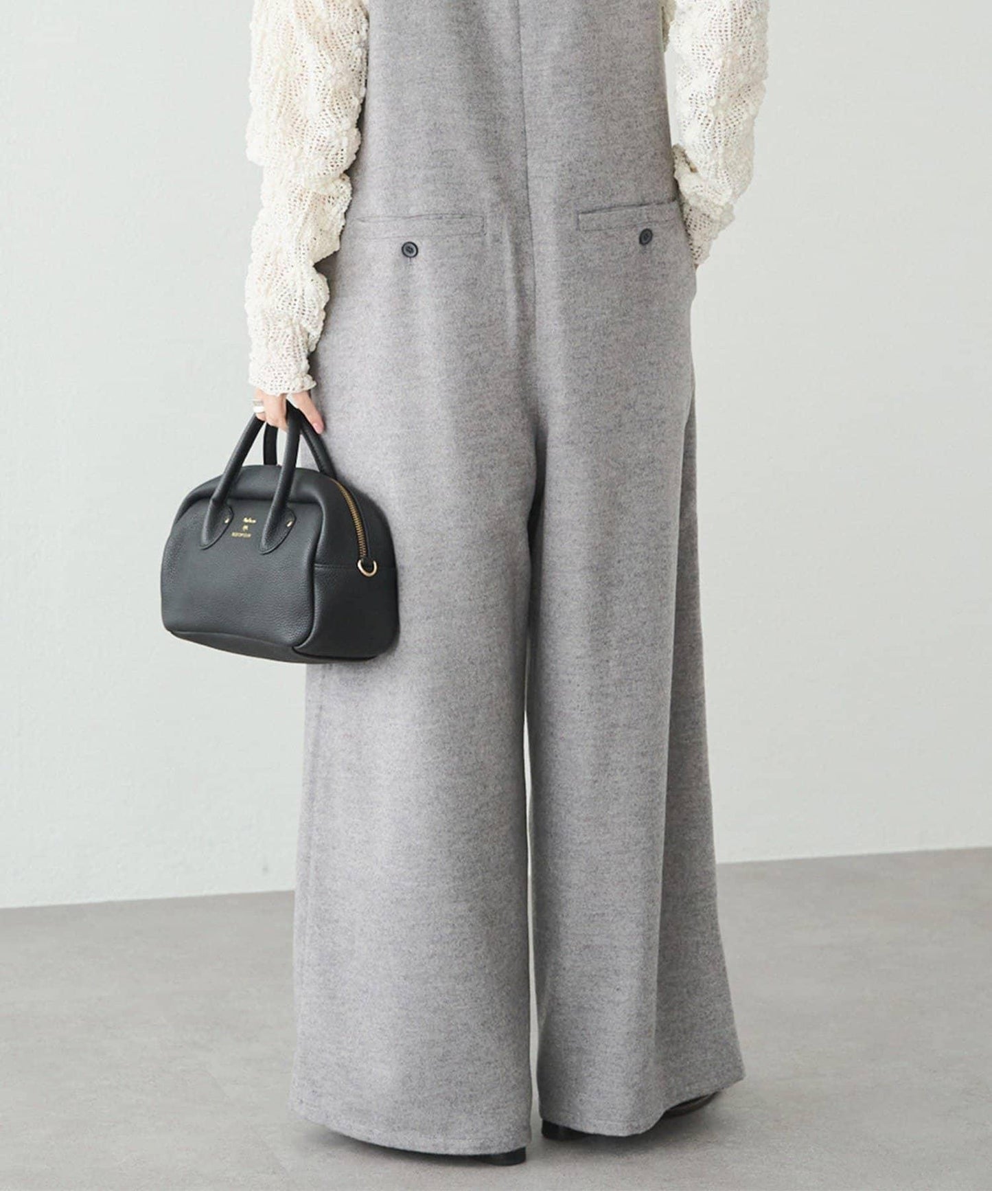 羊毛混紡雙面連體褲