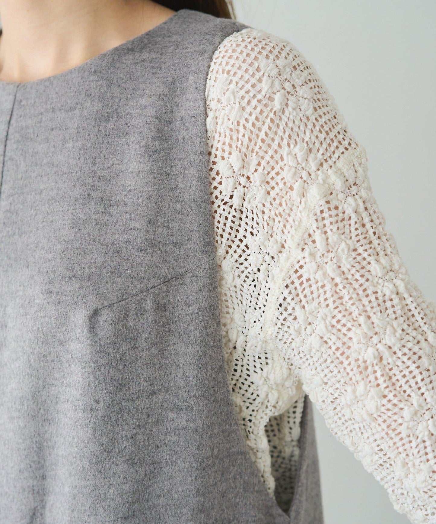 羊毛混紡雙面連體褲