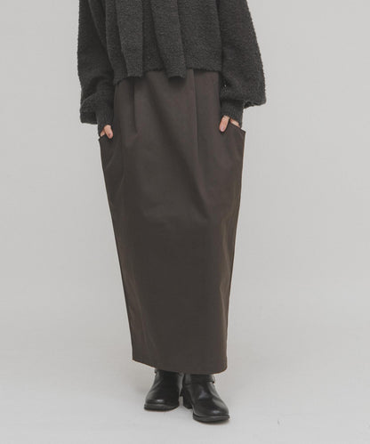 口袋細節繭型半身裙