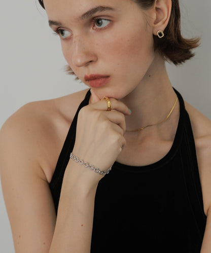 不鏽鋼花朵鏈條手鍊