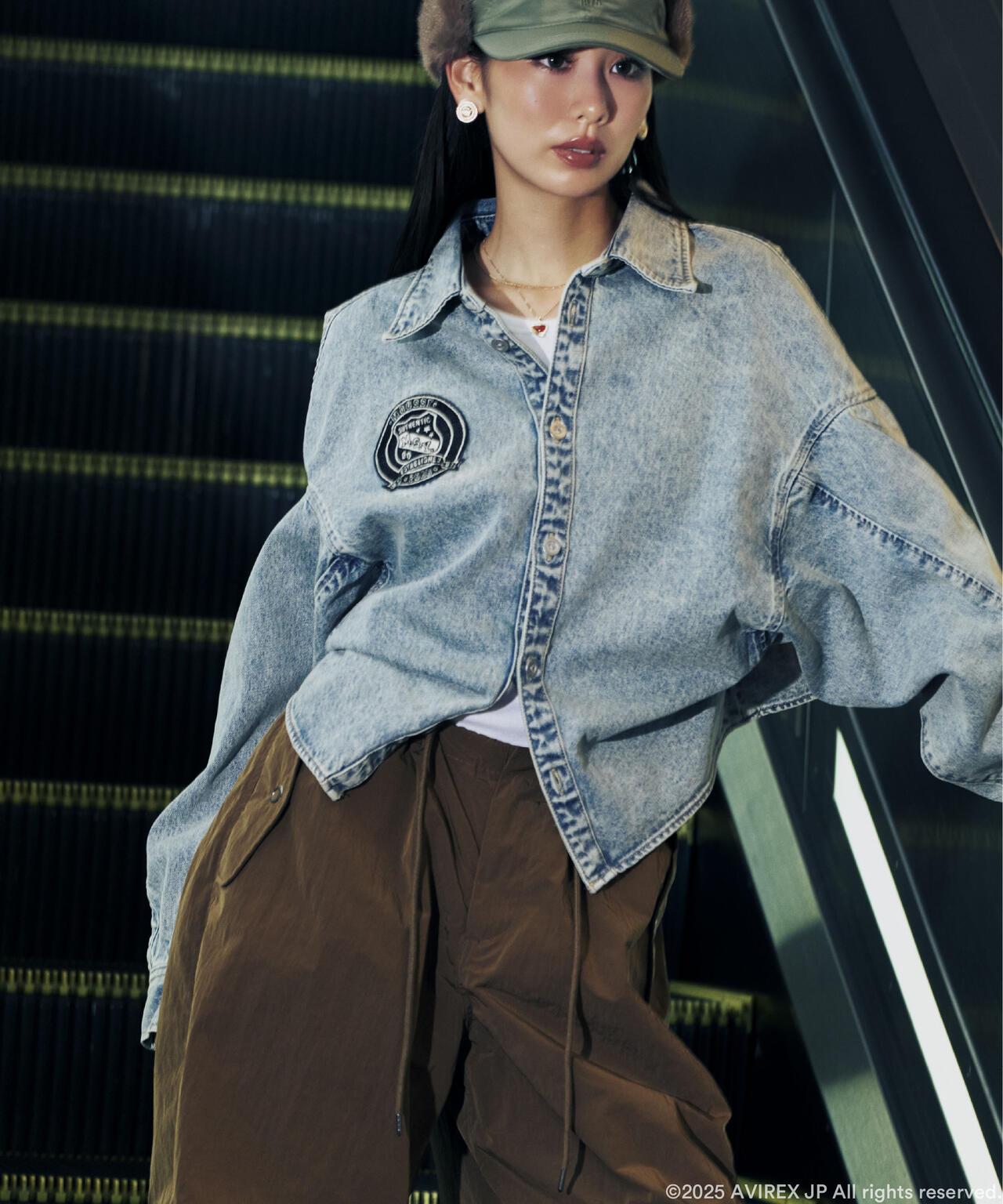 《AVIREX×MOUSSY》牛仔襯衫夾克