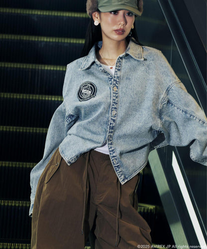 《AVIREX×MOUSSY》牛仔襯衫夾克