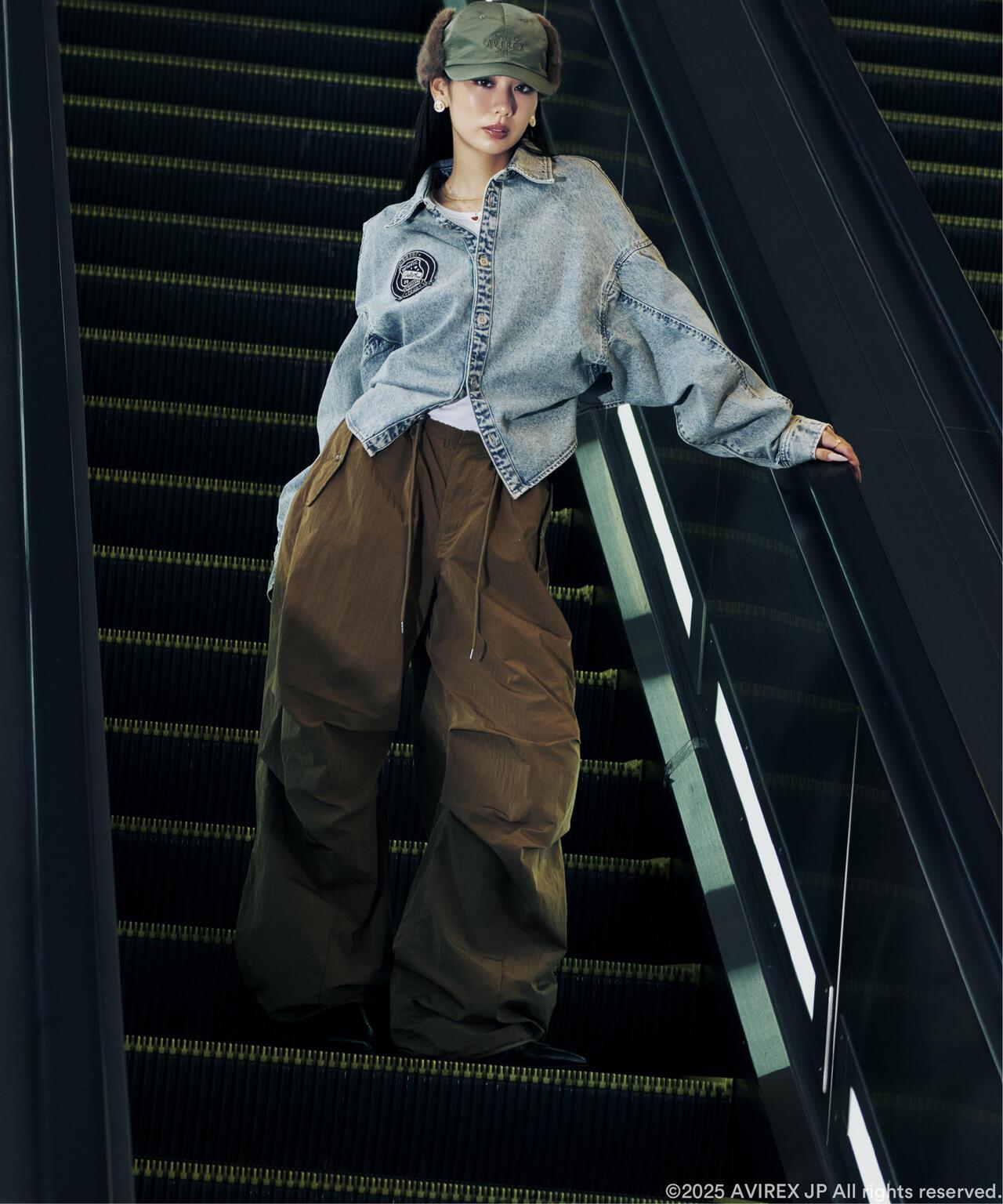 《AVIREX×MOUSSY》牛仔襯衫夾克
