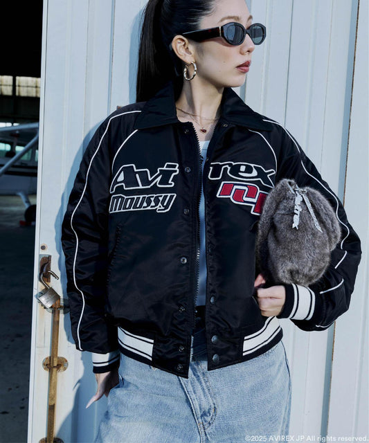 《AVIREX×MOUSSY》尼龍棒球夾克