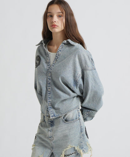 《AVIREX×MOUSSY》牛仔襯衫夾克