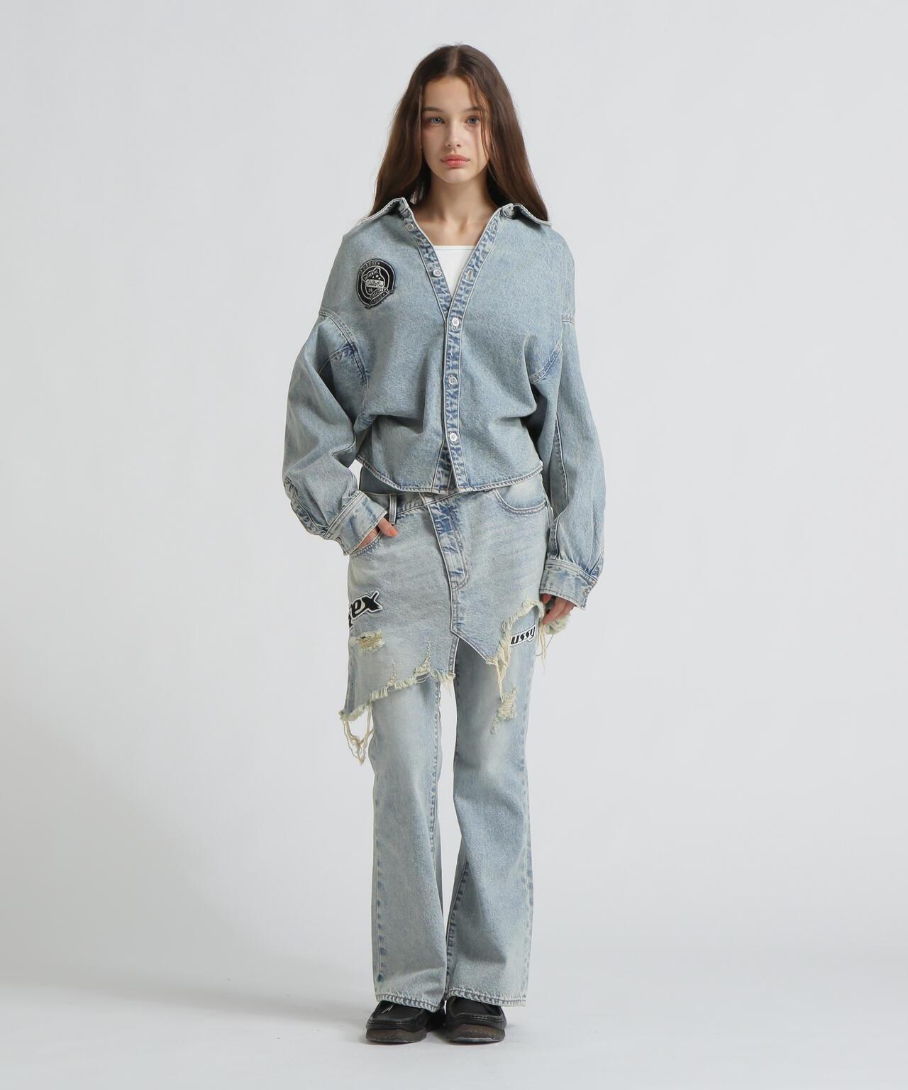 《AVIREX×MOUSSY》牛仔襯衫夾克