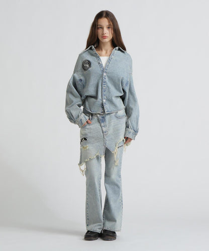 《AVIREX×MOUSSY》牛仔襯衫夾克