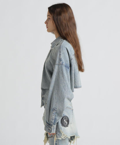 《AVIREX×MOUSSY》牛仔襯衫夾克