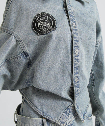 《AVIREX×MOUSSY》牛仔襯衫夾克