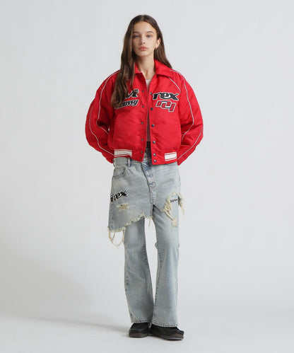 AVIREX×MOUSSY TWIN SLIM FLARE DENIM PANTS 牛仔褲