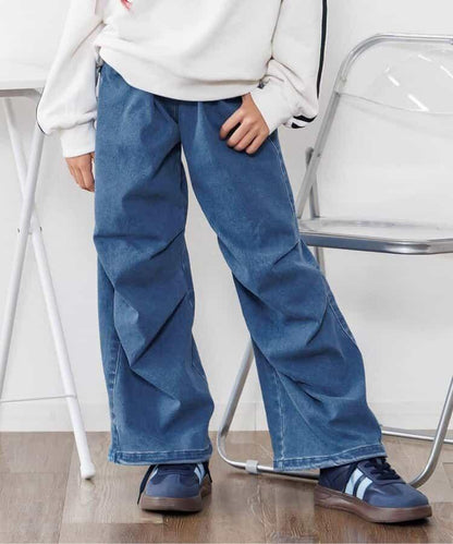 保暖前拉鍊寬鬆褲