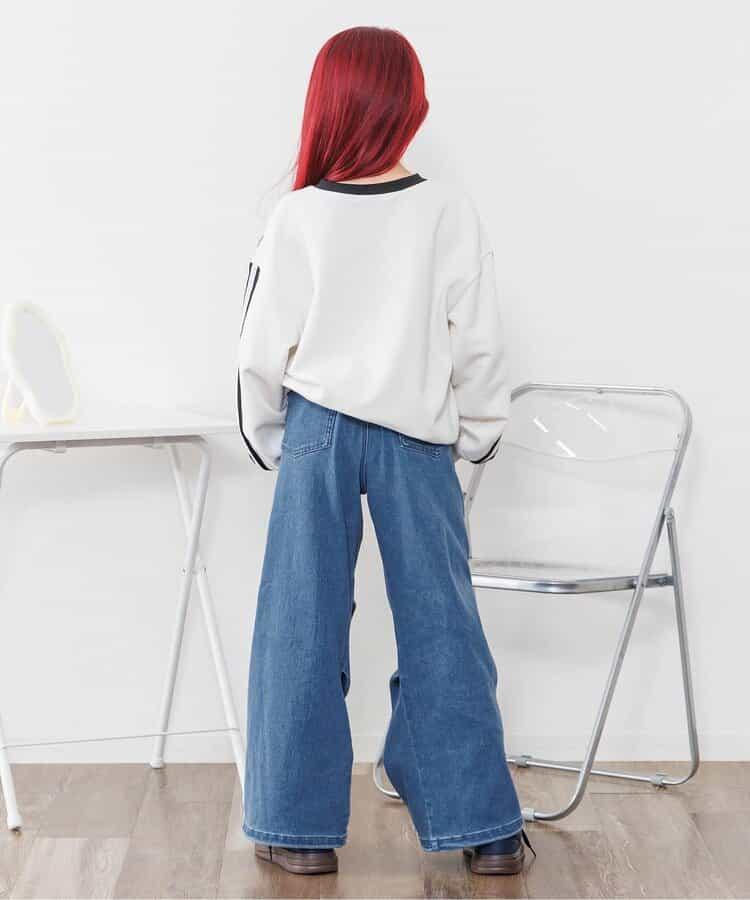 保暖前拉鍊寬鬆褲