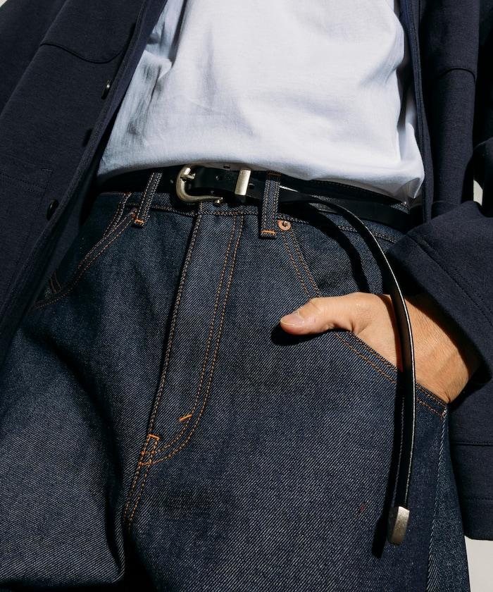 牛皮西部風窄款腰帶