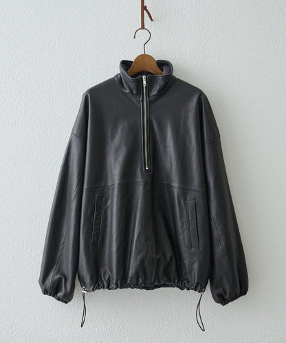 《15 quinze》羊皮半拉鍊套頭衫