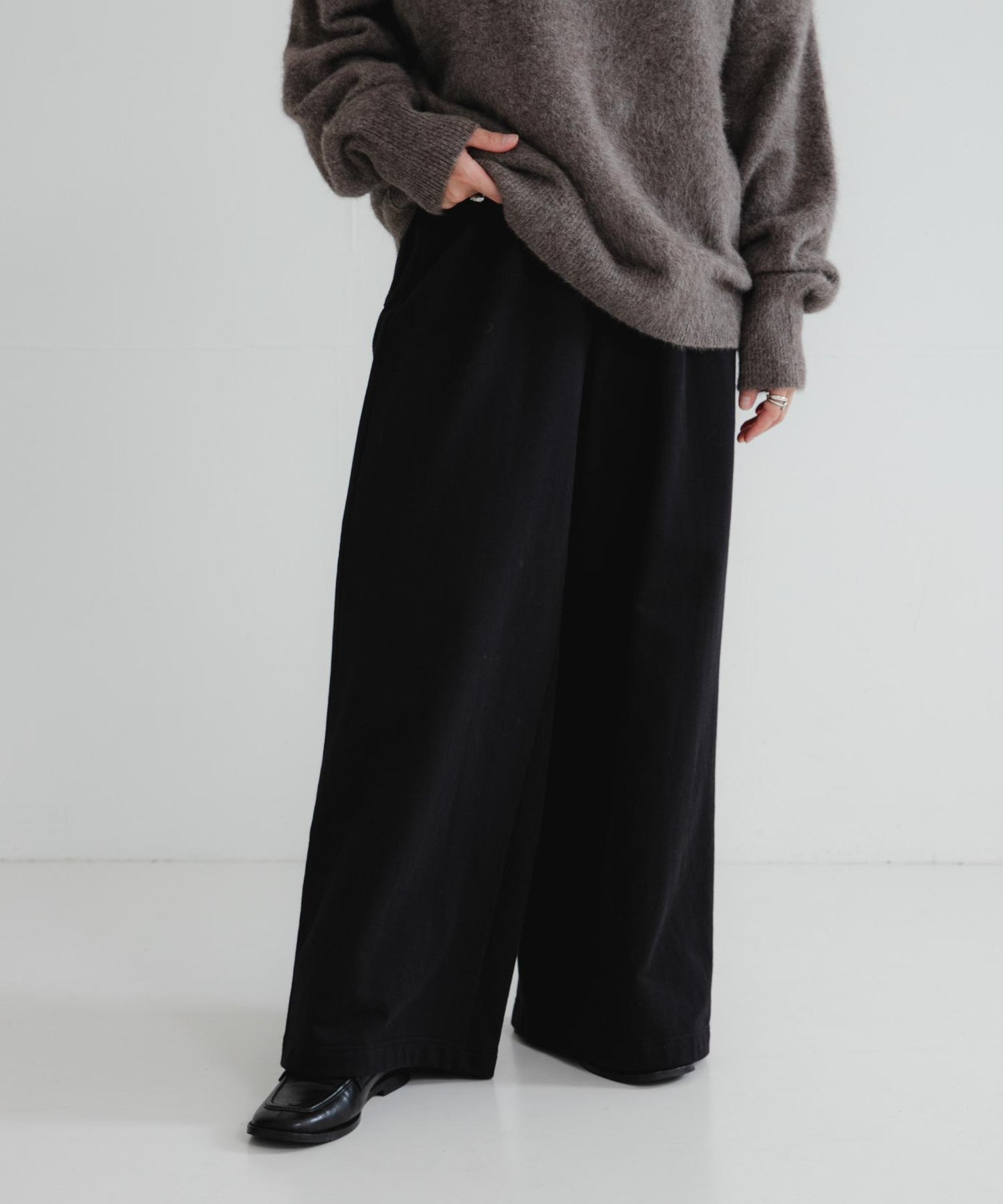 迷你毛圈休閒長褲