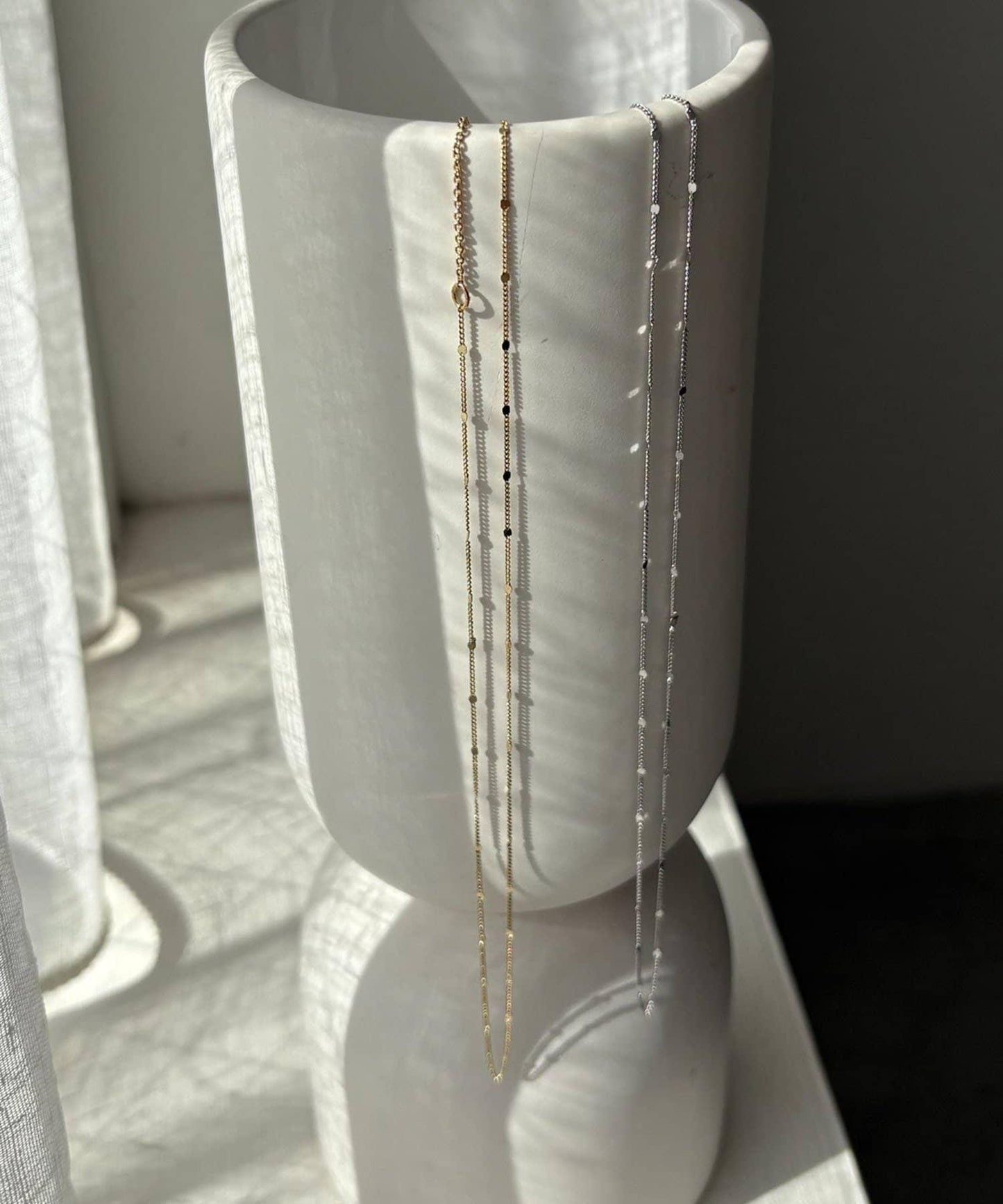 GOLDY 圓點鏈條皮質項鍊