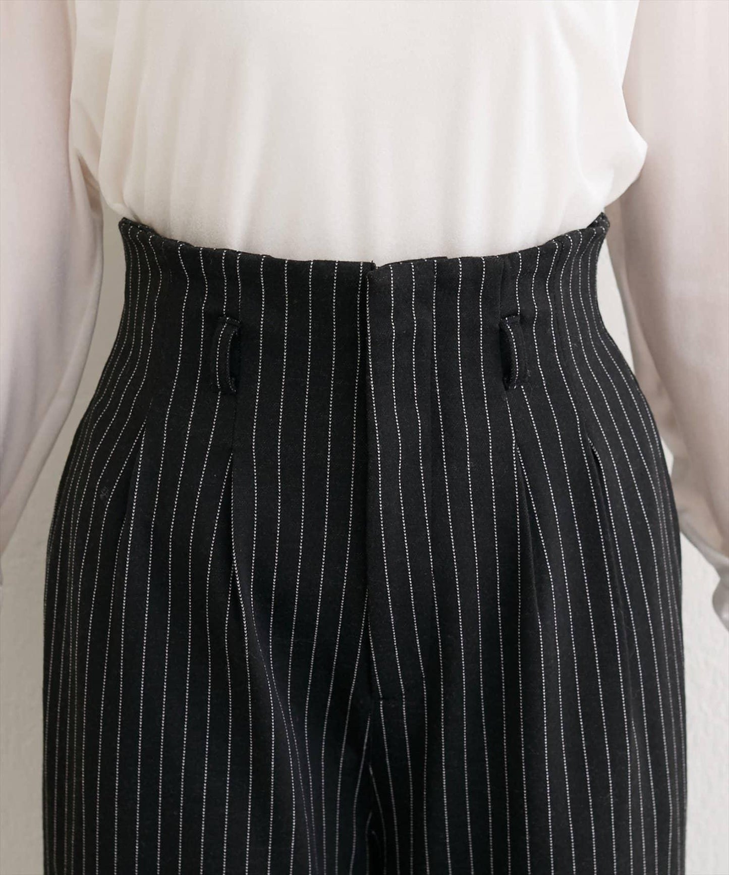 附腰帶彈力長褲