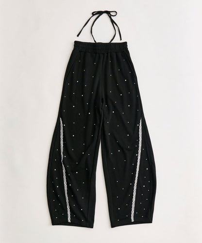 亮片闊腿褲