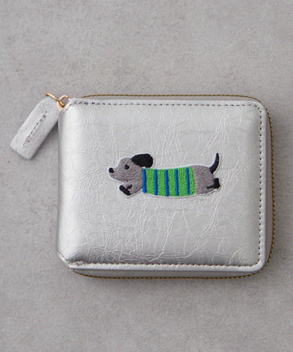 動物刺繡錢包