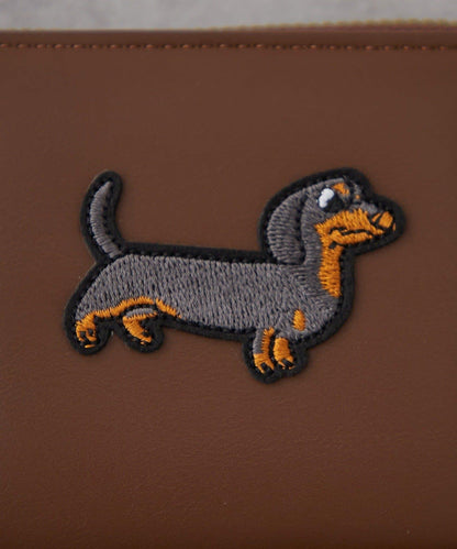 動物刺繡錢包