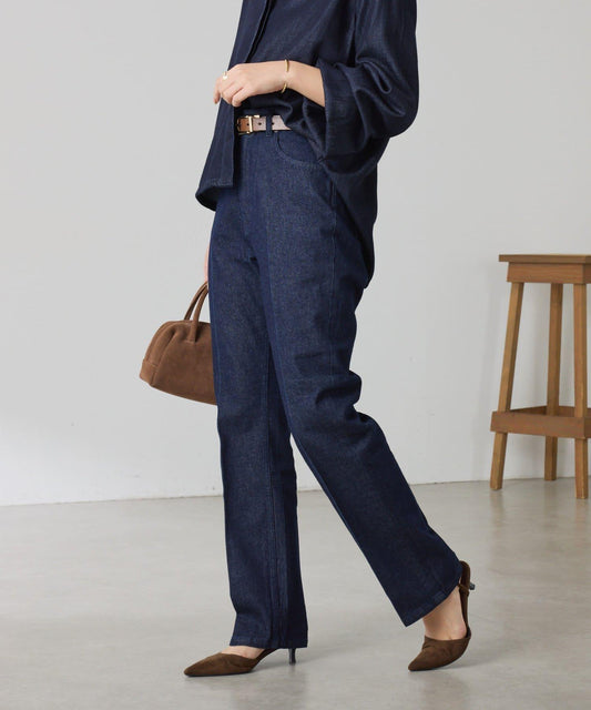 【顯腿長&美腿效果◎】Q.anos直筒牛仔褲