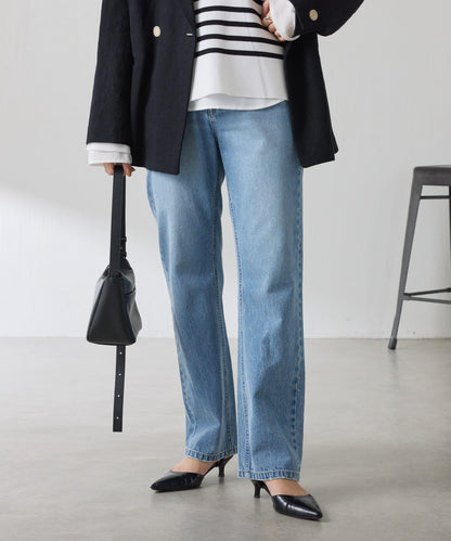 【顯腿長&美腿效果◎】Q.anos直筒牛仔褲