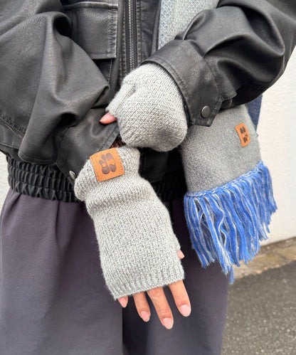 混合彩色半指手套