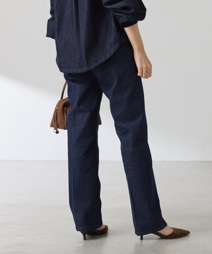 【顯腿長&美腿效果◎】Q.anos直筒牛仔褲