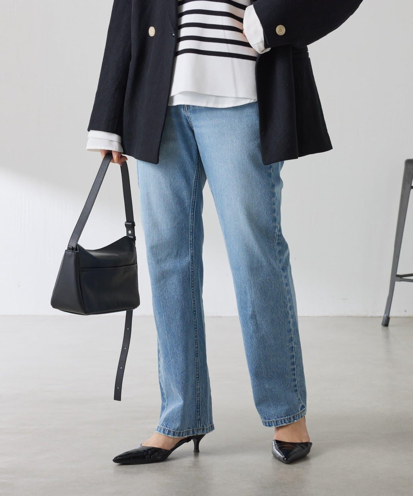 【顯腿長&美腿效果◎】Q.anos直筒牛仔褲