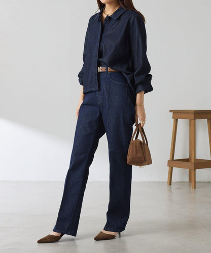 【顯腿長&美腿效果◎】Q.anos直筒牛仔褲