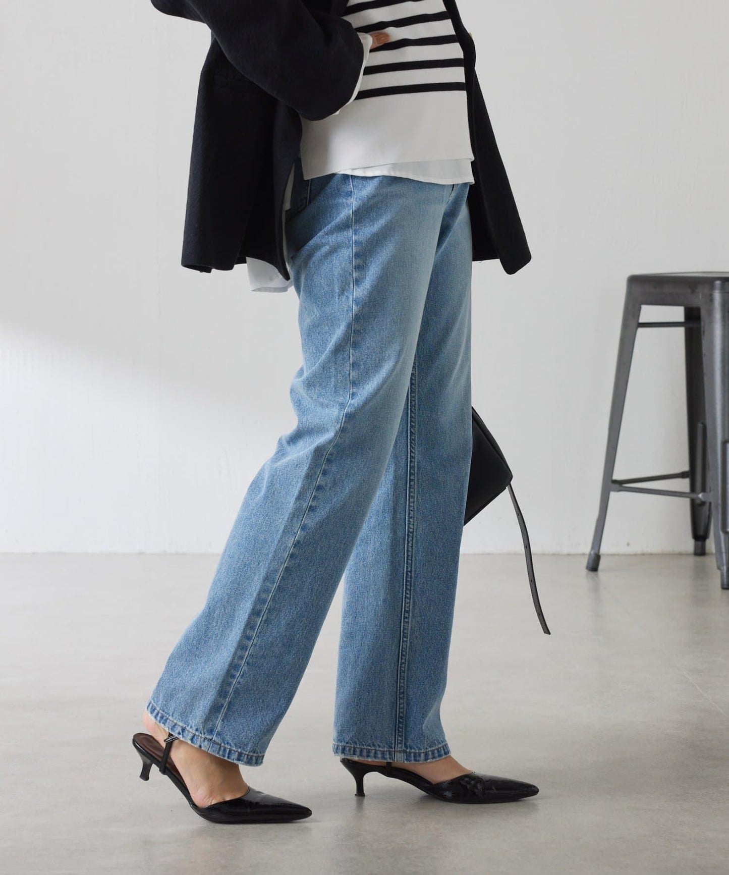 【顯腿長&美腿效果◎】Q.anos直筒牛仔褲