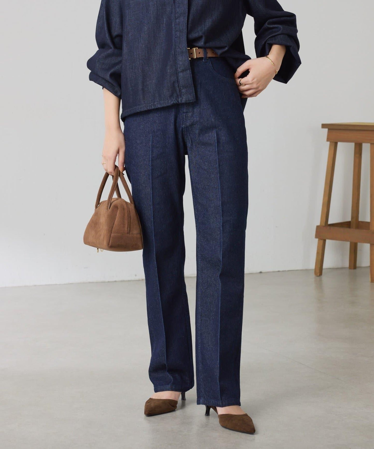 【顯腿長&美腿效果◎】Q.anos直筒牛仔褲