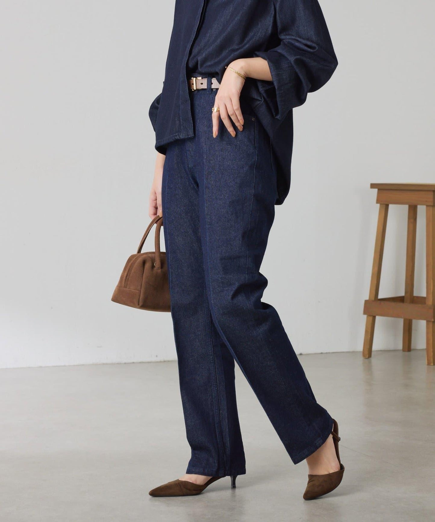 【顯腿長&美腿效果◎】Q.anos直筒牛仔褲