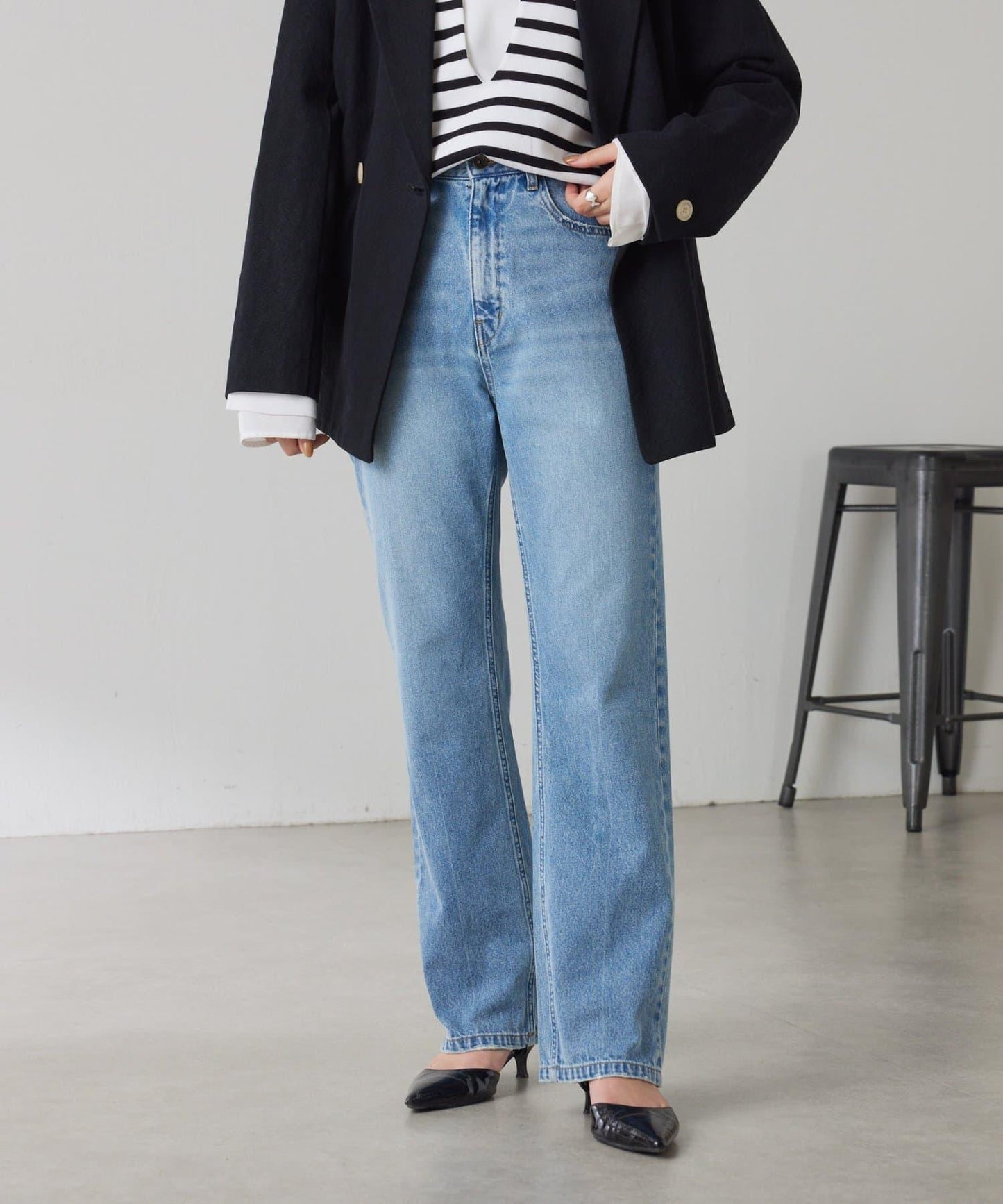 【顯腿長&美腿效果◎】Q.anos直筒牛仔褲