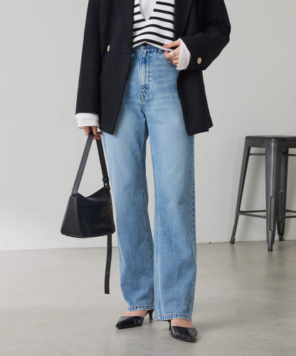 【顯腿長&美腿效果◎】Q.anos直筒牛仔褲