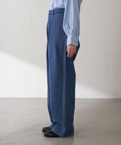 【修飾身形】Q.anos裝飾褶皺寬鬆長褲