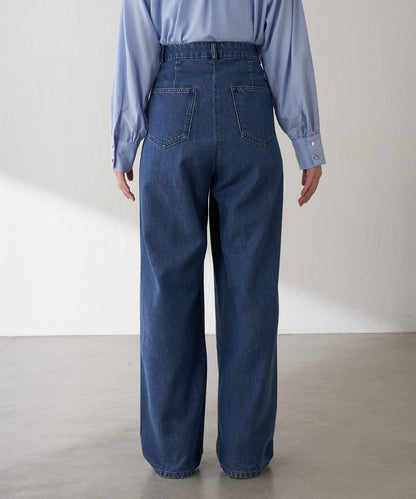 【修飾身形】Q.anos裝飾褶皺寬鬆長褲