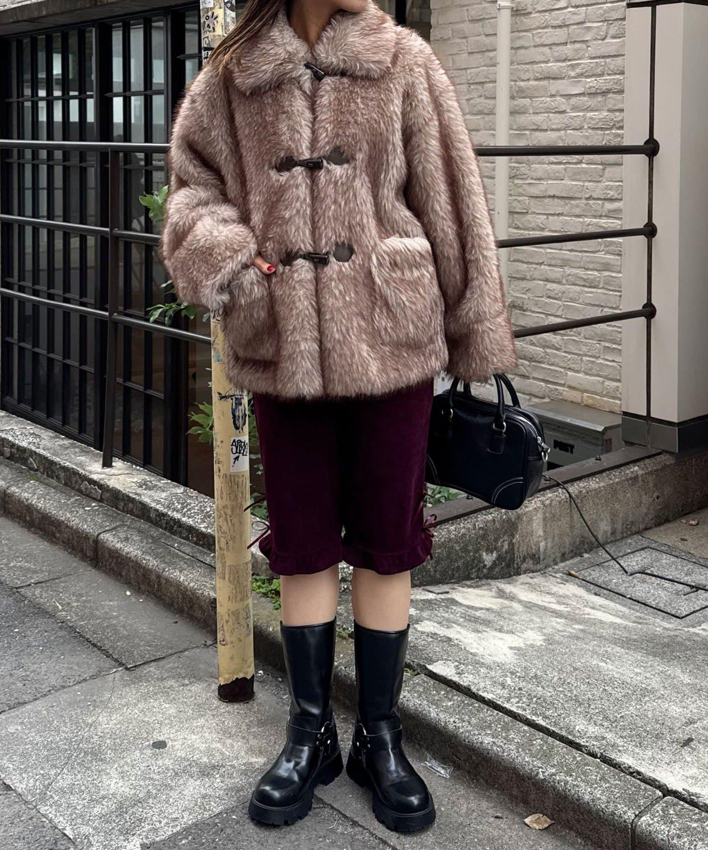 緞帶燈芯絨七分褲